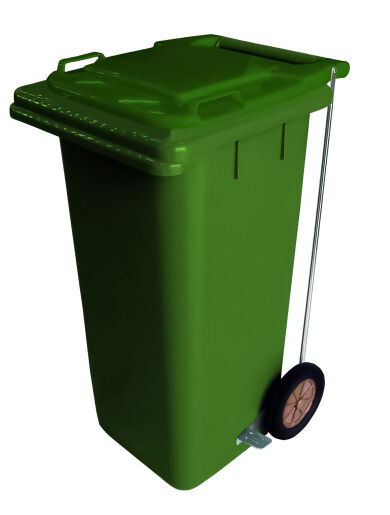 CONTENTOR 120L VERDE/TAMPA VERDE COM PEDAL