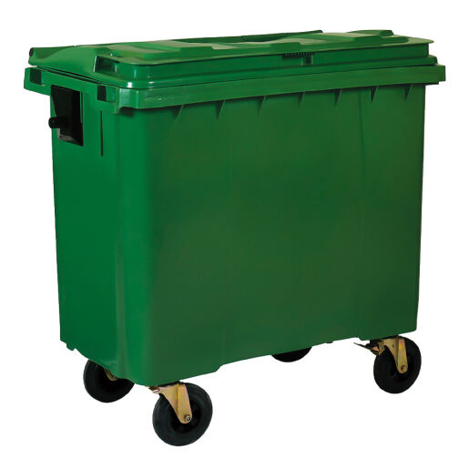 660L ORANGE PLASTIC WASTE CONTAINER