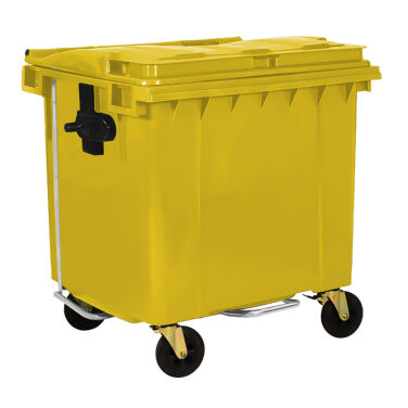 CONTENTOR 1100L AMARELO COM PEDAL