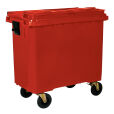 660L VERMELHO PLASTIC WASTE CONTAINER
